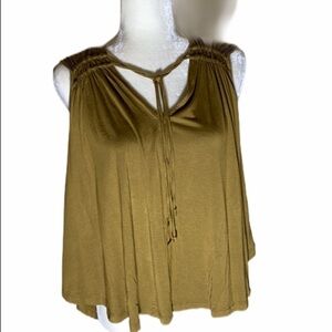 Free People Sleeveless Elm olive Green Top